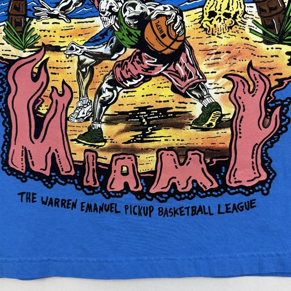 Warren Lotas T-Shirt Mens Large Miami Basketball Graphic Short Sleeve Cotton - Picture 5 of 13